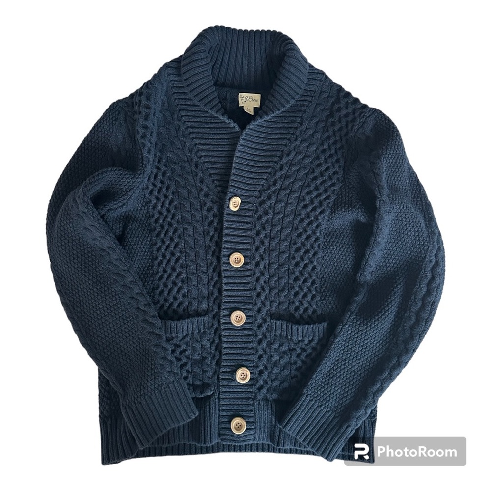 J. Crew Navy Blue Men's Cardigan Sweater